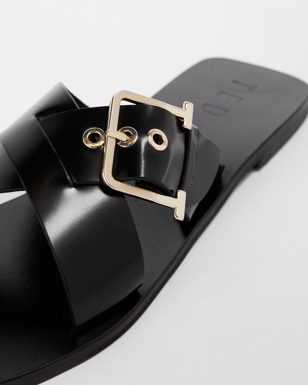 <P><Span Style="Text-Decoration: Underline;">Buckle Detail Flat Sandal</Span></P>
<P><Span>Consisting Of A Smooth, Shiny L...